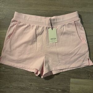 TNA Aritzia Villa Pink Fleece Shorts